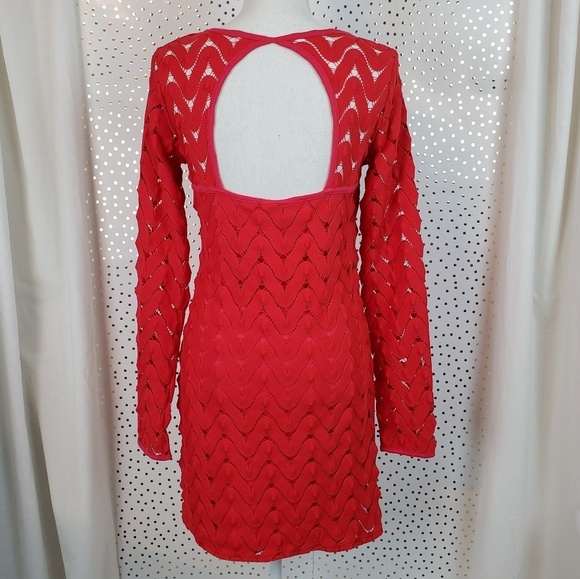 Free People Wild Thing Mini Dress in Strawberry - Picture 5 of 7